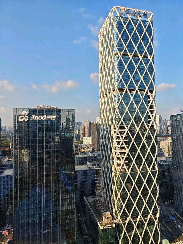 高樓遠望城市風景盡收眼底