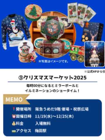 【大阪】クリスマスマーケット4選