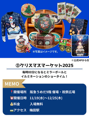 【大阪】クリスマスマーケット4選