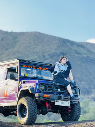 Matahari Terbit di Gunung Berapi Bali.