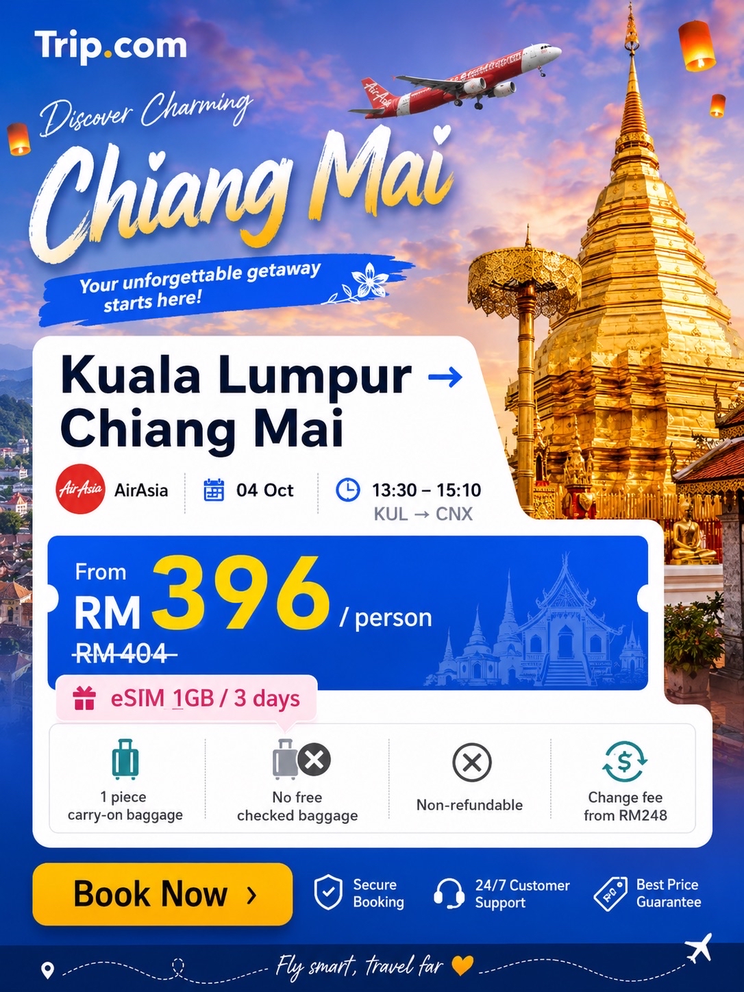Chiang Mai for under RM400? ✈️🇹🇭This might be your sign to book that trip! 👀✨