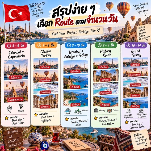 🇹🇷 เที่ยวตุรกีครั้งแรก ไป Route ไหนดี?