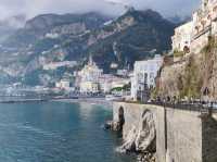 Walking from Minori to Amalfi along the coast 