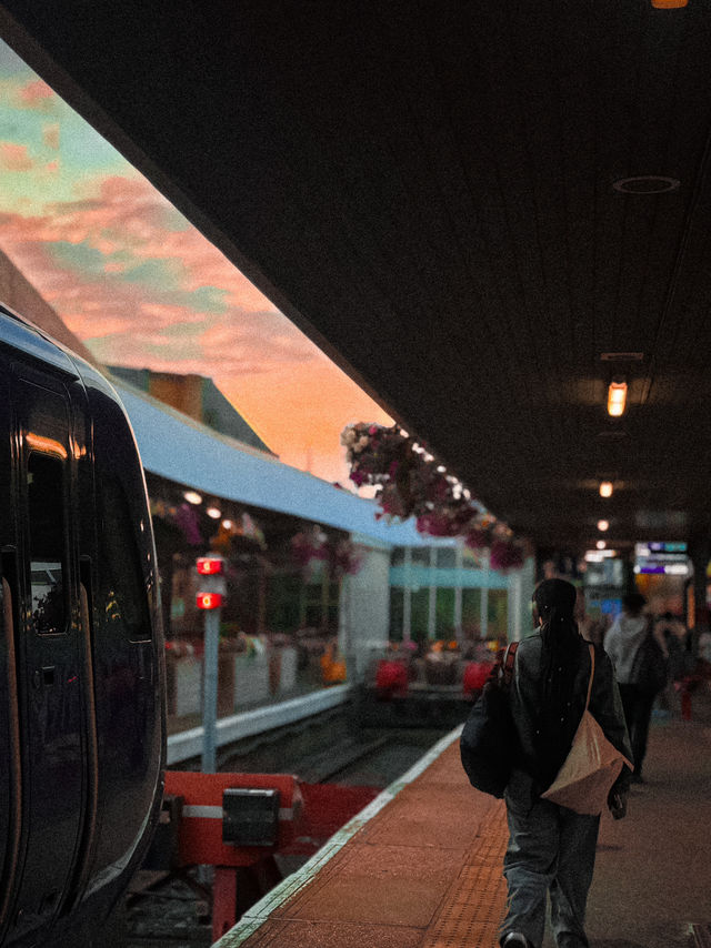 A station wrapped in blossoms and soft goodbyes