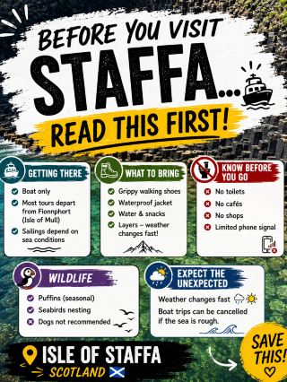 🌊 Visiting Staffa? A few things to know before you go