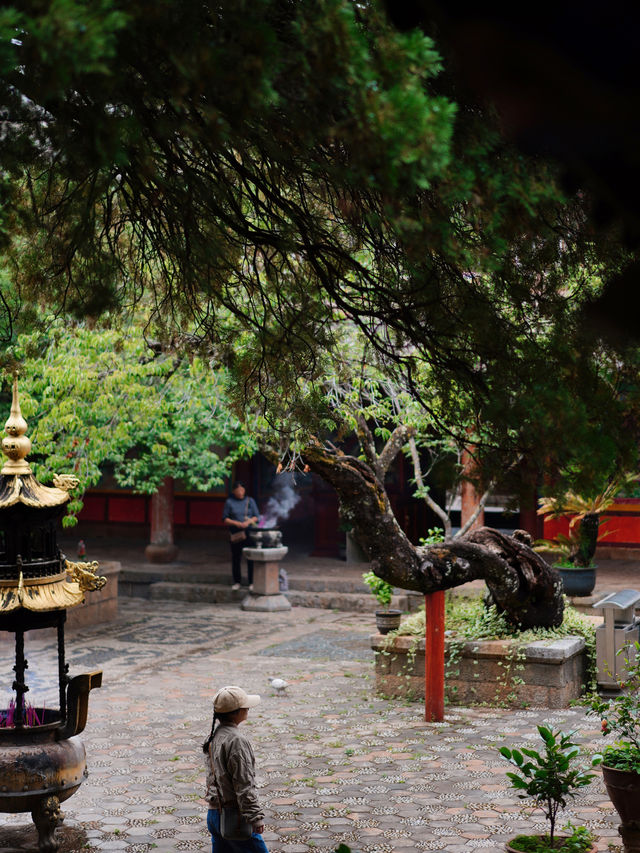 指雲寺位於拉市海旁，是麗江五大寺之一