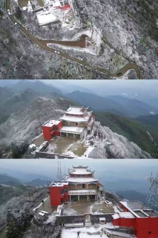 華蓥山迎來冬日初雪，美得令人窒息！