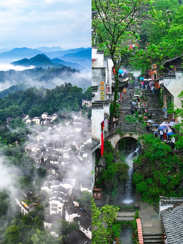 一場夏雨，看六月篁嶺美成水墨徽州