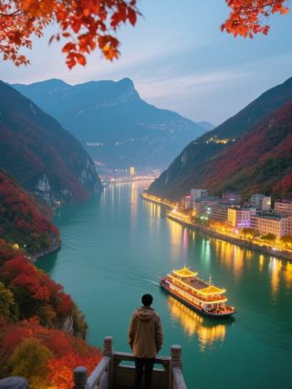 The Ultimate Autumn Romance: Encounter the Fiery Splendor of the "Rivers and Mountains" from Your Textbooks in the Three Gorges!