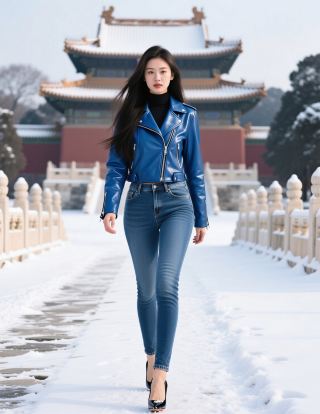 Winter Scenery of Qingxi Mausoleum Scenic Area in Yixian, Hebei