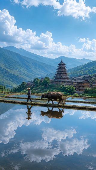 増冲での一日、600年のトン族寨で12時間光を待った