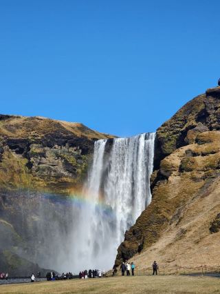Skogafoss waterfall in Iceland｜60-meter-high water curtain, double rainbow guaranteed on sunny days