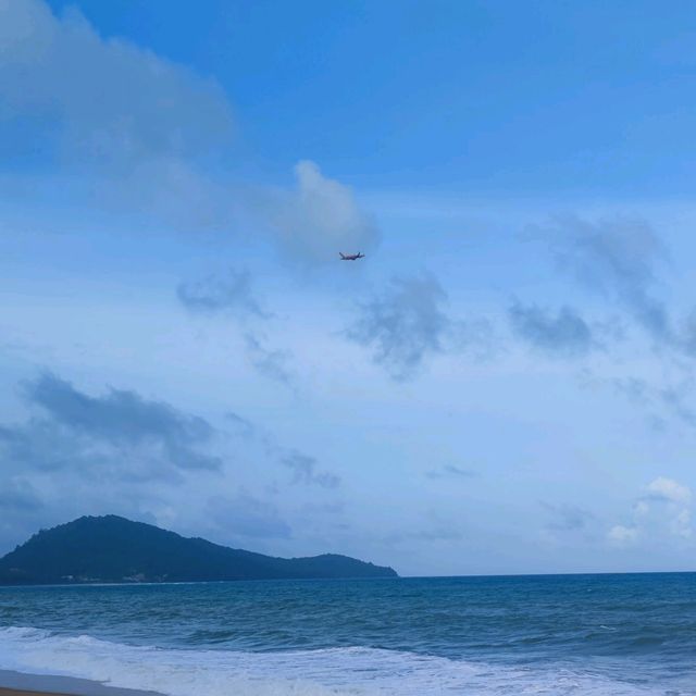 Romantic beach at Phuket airport 