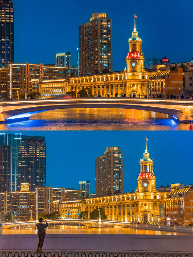 Zhapu Road Bridge จุดถ่ายรูปหอไข่มุกยามค่ำคืน