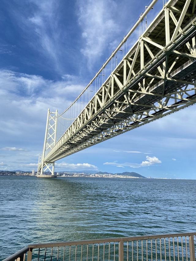 【淡路島】絶景！真下から眺める明石海峡大橋