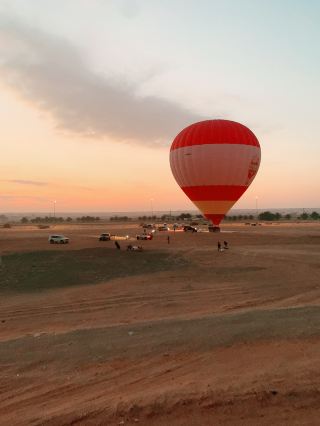 Hot Balloon high above Margham Desert is not to be missed!!!