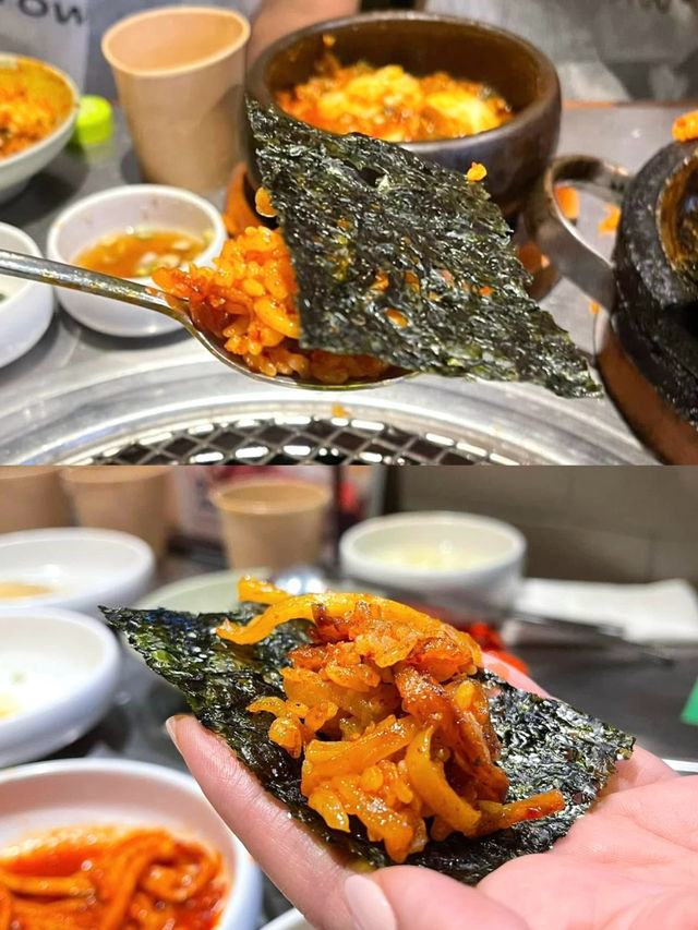 嚴重低估了弘大這家碳火烤肉量多味美 💕 平價烤韓牛!氛圍很local
