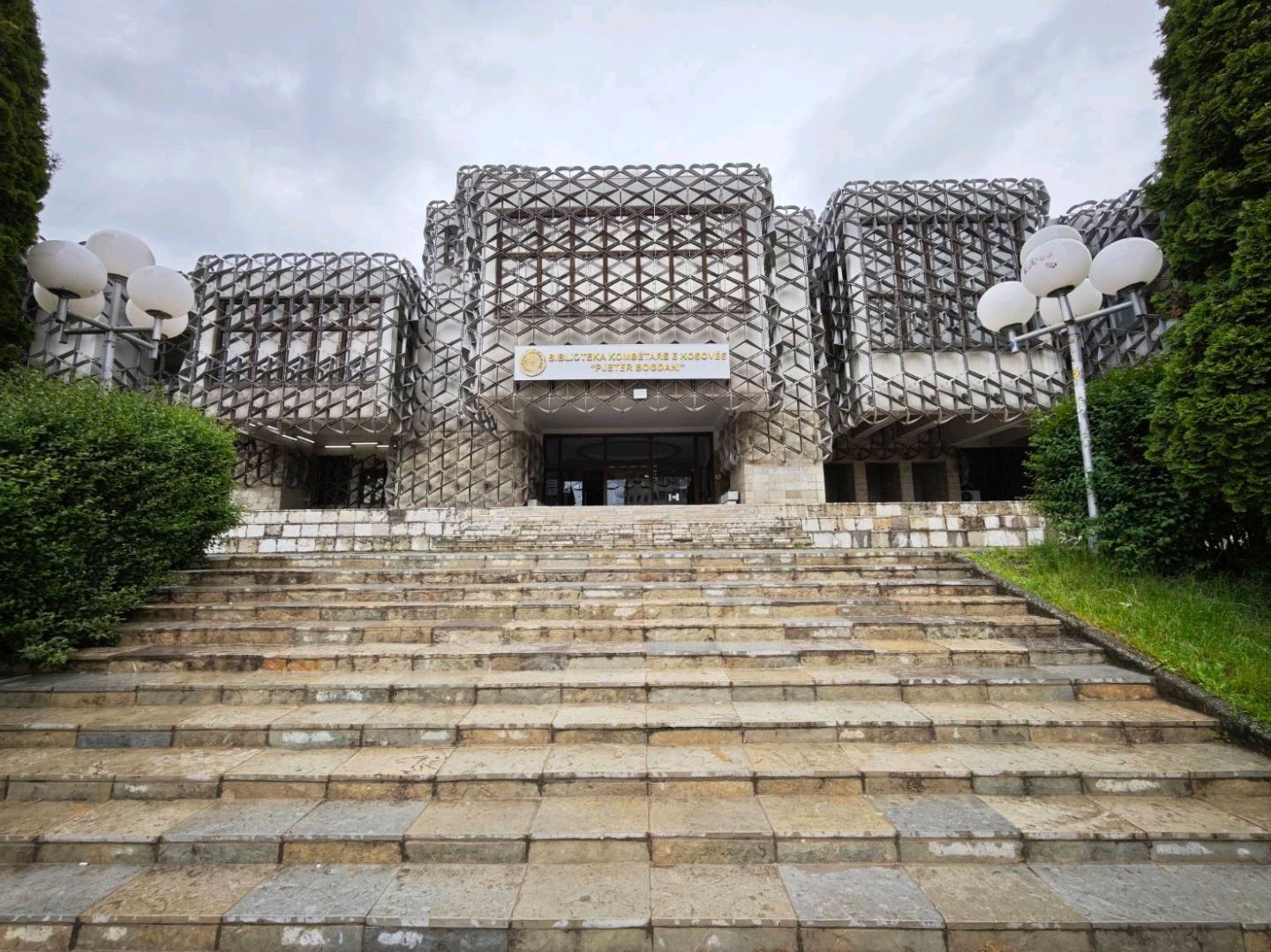 A temple of knowledge, a controversial work of architecture #NationalLibraryofKosovoPristina,Kosovo