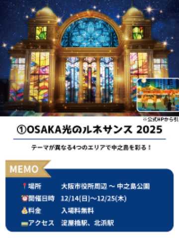 【大阪】クリスマスマーケット4選