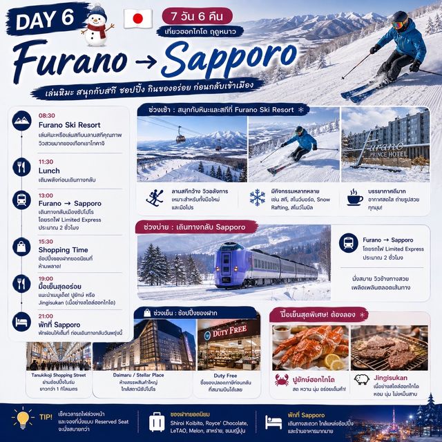 🇯🇵❄️ แจกแพลนเที่ยว Hokkaido ช่วงฤดูหนาว 7 วัน 6 คืน ☃️
