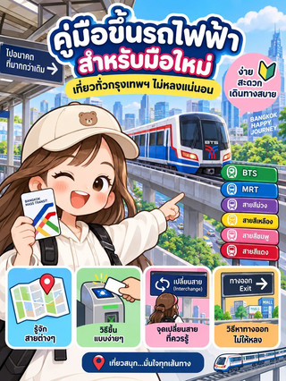 🚆 มือใหม่ขึ้นรถไฟฟ้า กรุงเทพฯ ต้องรู้!