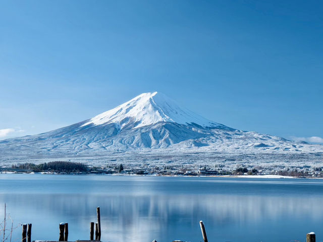  🏔️富士山：雪中絕美倒影的冬日靜謐