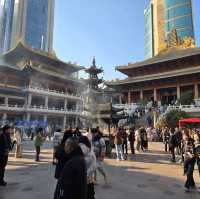 Temple trapped inside Skyscrapers