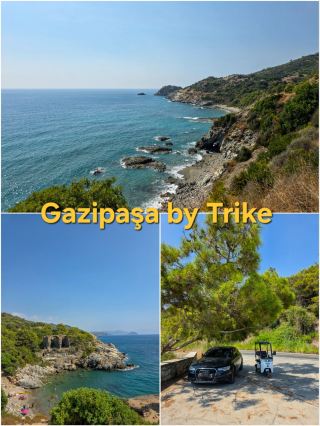 Gazipaşa Coast Road Trip by Trike: Ruins, Hidden Beaches & Sunset