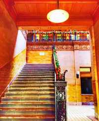 Vintage-style Bradbury Building in Los Angeles.