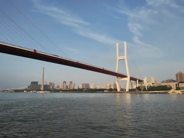 A bridge spans the Huangpu River - Nanpu Bridge