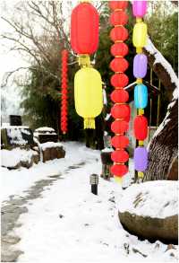 《雪後出遊竹泉村》