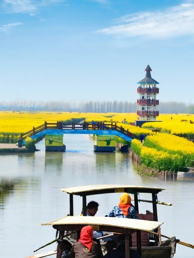 Spring is in the air, and the waterborne rapeseed flowers of Qian Duo in Xinghua are waiting for you to explore