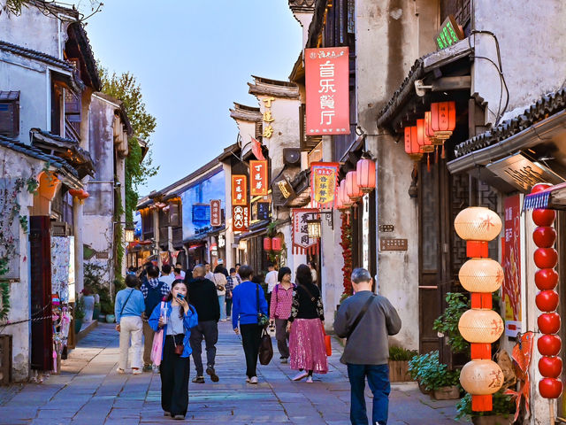Beautiful Nancun ancient town⛩️🏮🧋🥟🍙🥮 in Huzhou🎇, China 🇨🇳 