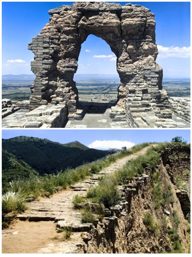 山西雁門關中華第一關山巒蜿蜒景色壯美了不起