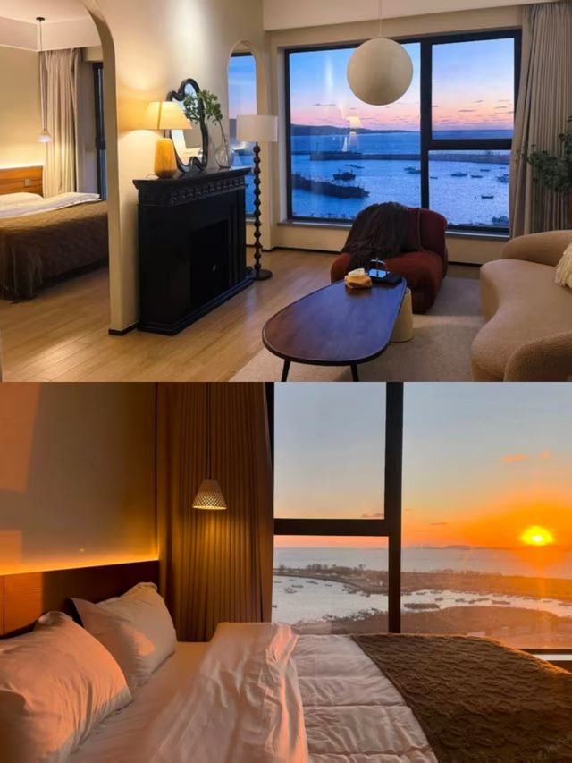 威海！！劉公島！！全海景日出雙床房！！美哭了！！