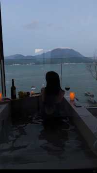 深圳看得見山的私湯海景房