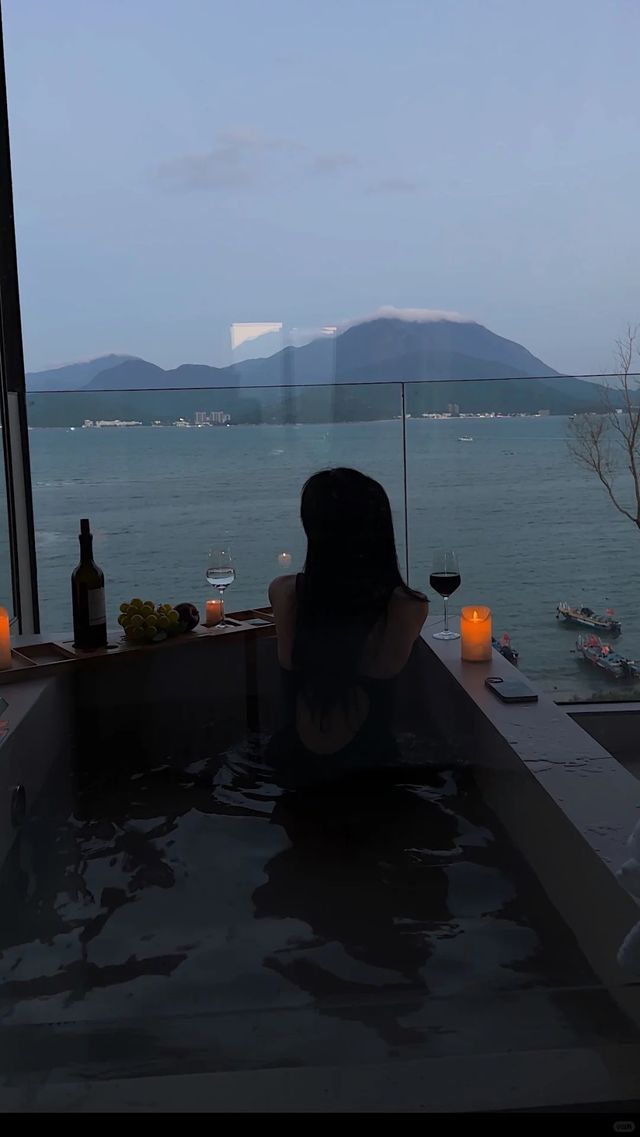 深圳看得見山的私湯海景房