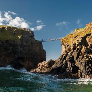 Cliffs swept by wild winds, colorful towns