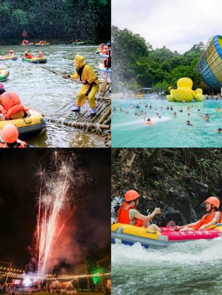 清泉湾のラフティング＋温泉＋たき火、一日中楽しめる  広州から車で1.5時間直行、一日往復で超安心 清遠市清泉湾森林峡