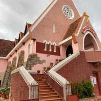 Romantic Pink Church at Da Lat  