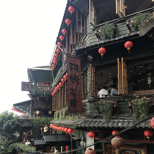 famous jiufen old street in taipei