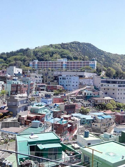 釜山第一人氣景點❣️甘川文化村🥰彩色小屋☺️動人風景