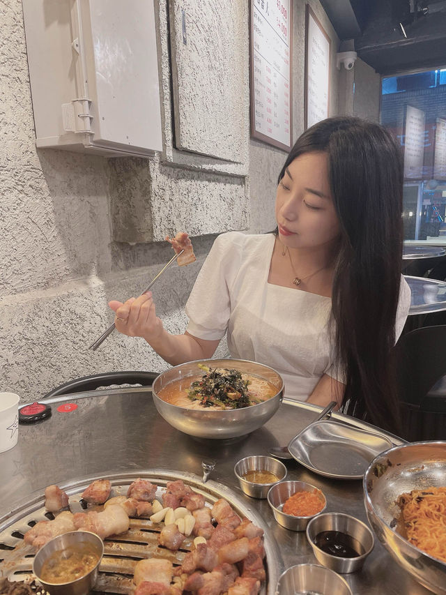 🥓노포 감성! 삼겹&목살 열무국수 비빔면 존맛인 곳💖