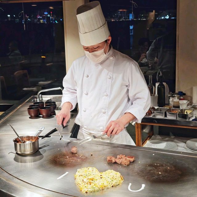 夜遊🌃神戶港🛳️船上🔥鐵板燒