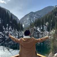 Mark this breathtaking Kaindy Lake at its best view ever