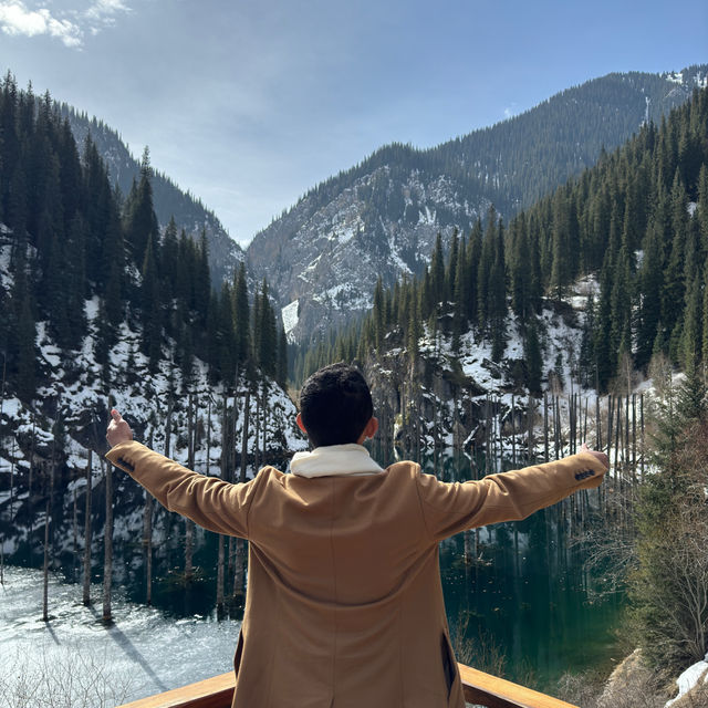 Mark this breathtaking Kaindy Lake at its best view ever