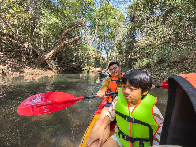 พายเรือคายัค น้ำผุดธรรมชาติบ้านท่าช้าง เขาใหญ่ 🛶🌳