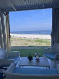 海辺でグランピング