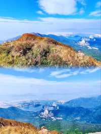 遠眺島嶼夢幻山脈風光