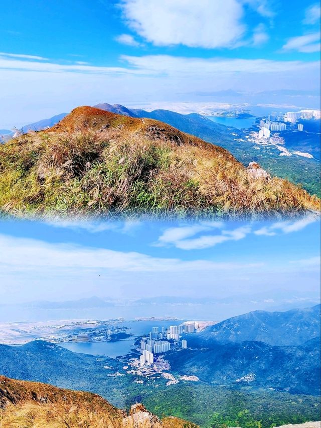 遠眺島嶼夢幻山脈風光